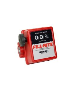 Fill-Rite 807C1 1 inch mechanical fuel transfer flow meter for diesel gasoline and more. Measures in U.S. gallons.