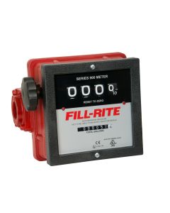 Fill-Rite 901C 1 inch mechanical fuel transfer flow meter for diesel gasoline and more. Measures in U.S. gallons.