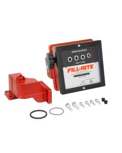 Fill-Rite 901CLMK300V 1 inch fuel transfer flow meter & flange kit to attach to FR300V Series pumps. Measures in liters.