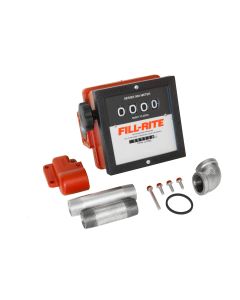 Fill-Rite 901CLMK4200 1 inch fuel transfer flow meter & flange kit to attach to FR4200 Series pumps. Measures in liters.