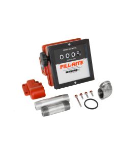 Fill-Rite 901CMK4200 1 inch fuel transfer flow meter & flange kit to attach to FR300V Series pumps. Measures in gallons