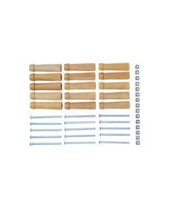 Fill-Rite KIT100WGP bulk replacement wood handles for Fill-Rite FR100 Series hand pumps. Flat lay view.