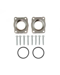 Fill-Rite KIT900PF1.5N replacement 1.5 inch nickel-plated flanges for Fill-Rite 900 Series flow meters. Flat lay view.