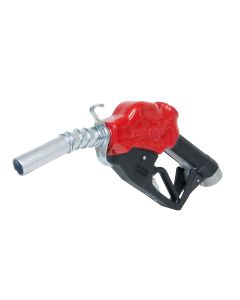 Fill-Rite N100DAU13 automatic dispensing nozzle with 1 inch inlet and a diesel-sized truck stop outlet spout. Red cover