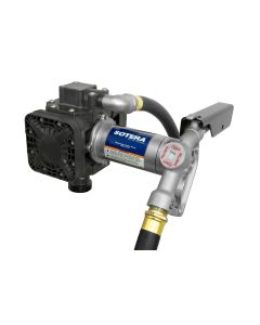 Sotera FR450B 115 AC 13 GPM oil transfer pump for dispensing oils hydraulic oils lubricants and more. Side View.