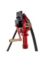 Fill-Rite FR112C manual hand-operated fuel transfer pump for diesel gasoline oils and more. Left side view.