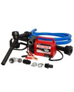 Fill-Rite FR1616 12V DC 10 GPM portable fuel transfer pump with accessories for diesel fuel only.