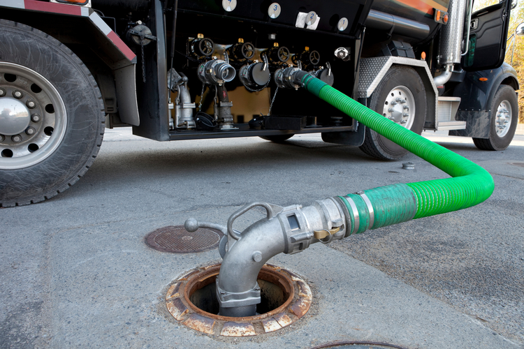 Image of Fueling Truck Measuring Fluids with a Oval Gear Meter